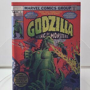 Godzilla #1B (2024) Marvel Comics, 1977 Reprint Foil Facsimile, NM